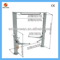 Automatic Two Post Clear Floor Double Cylinder Hydraulic Car Lift