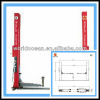 two post double-cylidner floor plate hydraulic lif/cheap car lift/2 pole car lift
