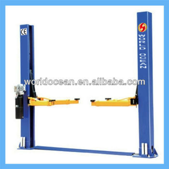4200kgs/9000lbs Two Post Double Cylinder Hydraulic Floor Plate Car Lift
