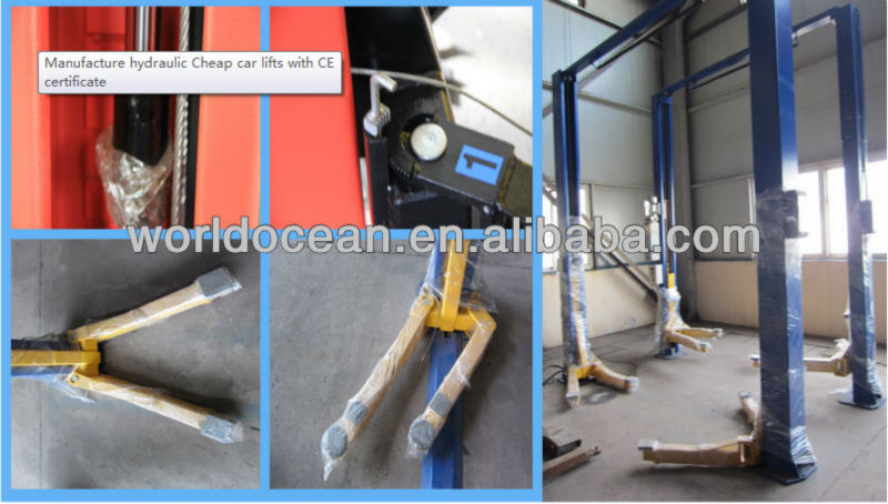 Cheap 2 post hydraulic car lifts with 4.5t/1860mm