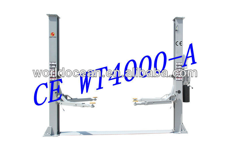 Two Post Floor Plate Double Cylinder Hydraulic Car Lift