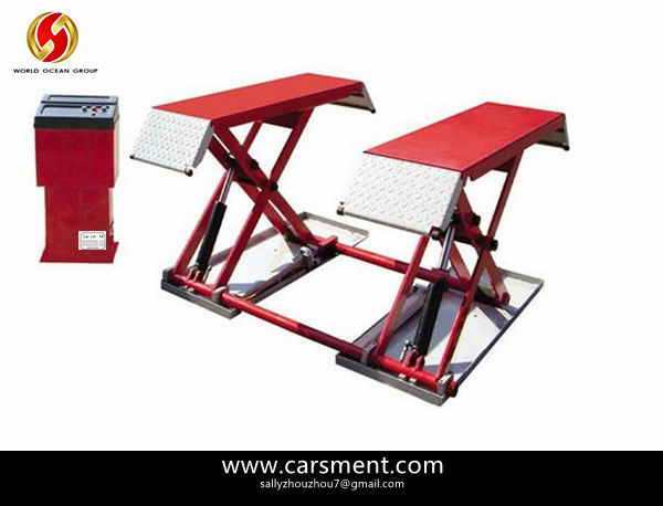 Hot product for 2013 Full rise hydraulic scissor Car Lift in ground
