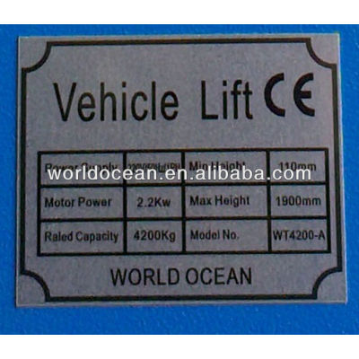 Car maintenance lift 4.2 ton hydraulic lift WT4200-A world ocean
