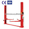 2 post clear floor car lifter with CE certification