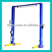 Two post double cylinder clear floor hydraulic lift