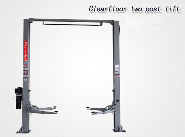 Two sides lock release clearfloor car lift