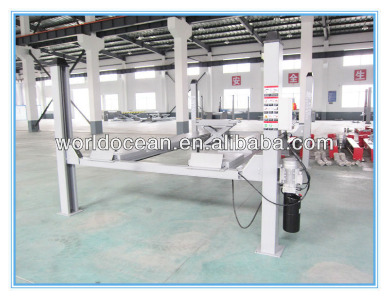 Four post Hydraulic car lift 4000kg pneumatic or manual single point release