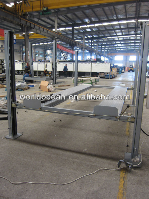 hydraulic four post car lift/short drive-up ramp for car workshop