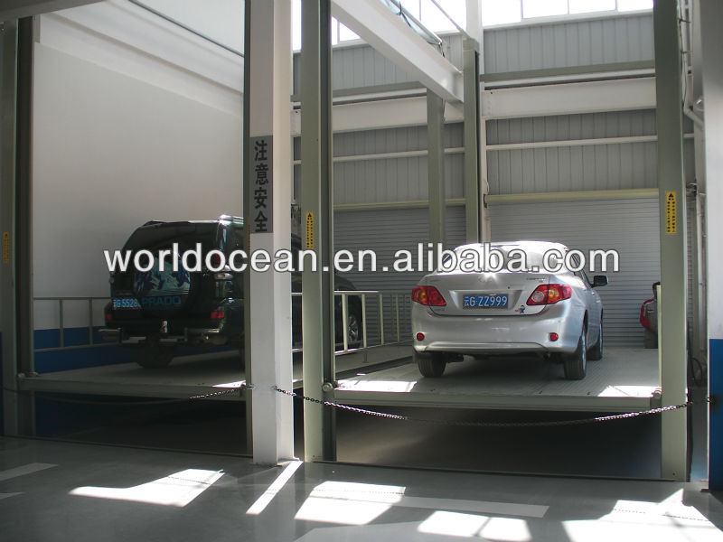 Low Cost Vertical four post two floor Car parking Lift