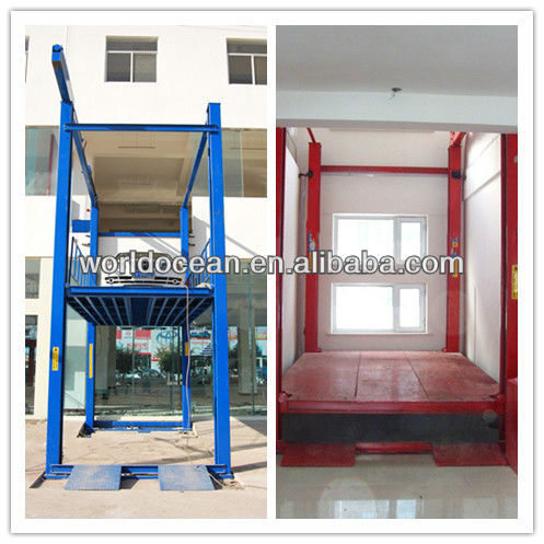 4 Post hydraulic freight elevator for car/goods lift