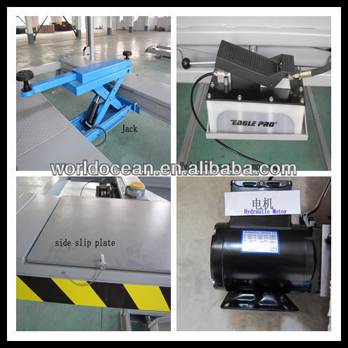 Hydraulic four post car lift,Good quality alignment car lift with CE(4T)