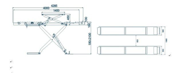 hydraulic stationary scissor lift/ electric scissor lift DHCZ-L3500L4000L5000