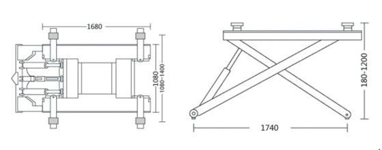 hydraulic stationary scissor lift/ electric scissor lift DHCZ-2800S