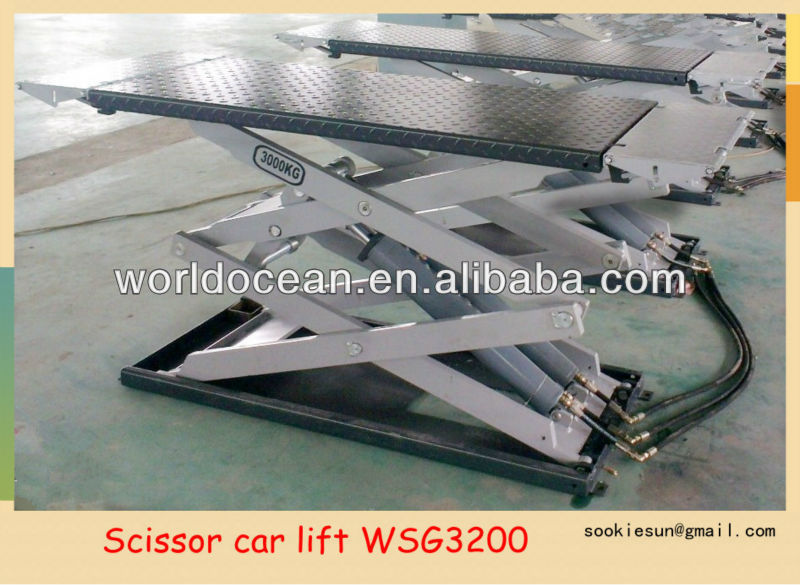 CE Ceritficate hydraulic double jack Scissor car lift WSA5000 scissor jack hoists car lifts