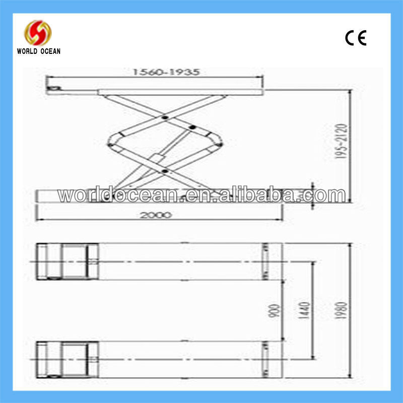 CE standard hydraulic scissor lift
