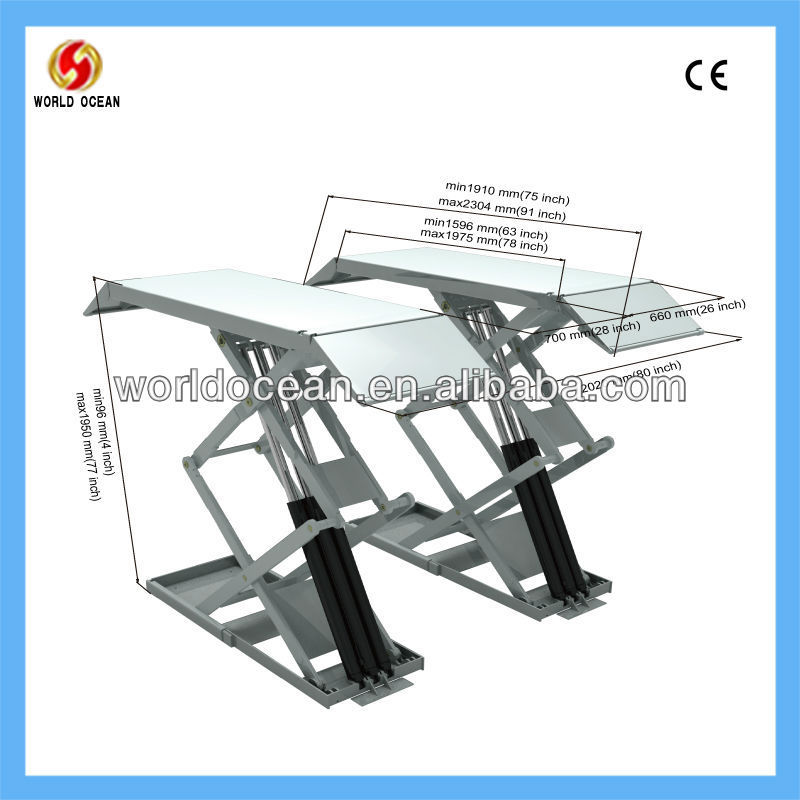CE approved scissor lifts sale 3.2T/1950mm