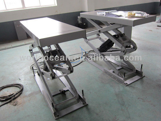 New products for 2013 Hydraulic in ground Scissor car lift with double cylinder CE certificate