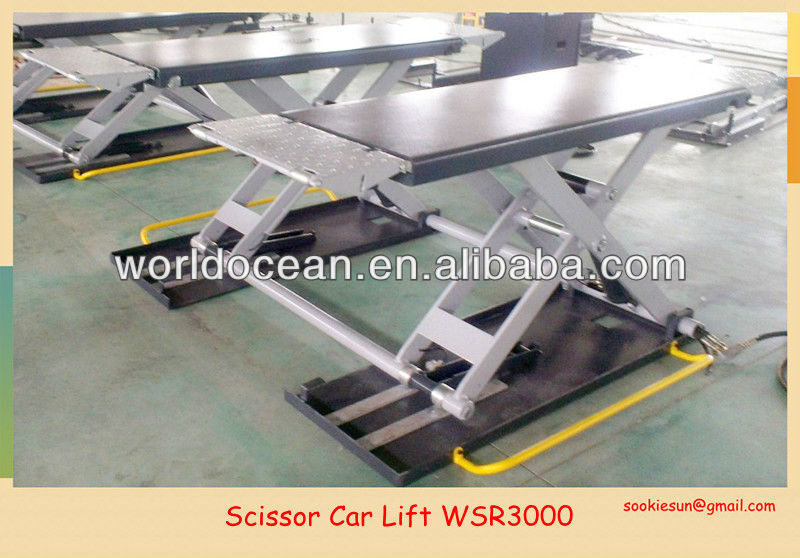 WSG3200 In-ground install Scissor Car Lift CE approved Scissor vehicle lift