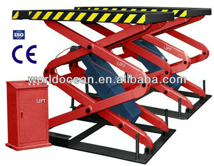 WSG3200 low profile floor mounted type scissor lift for Car, SUV and light trucks