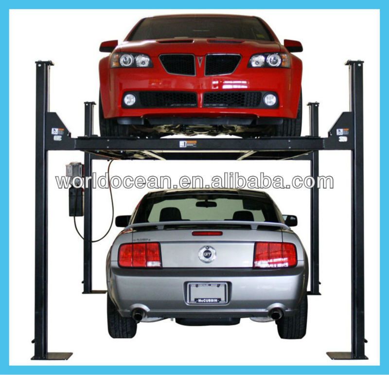 Duble layer Hydraulic auto mobile parking lift 3600kg with Casters