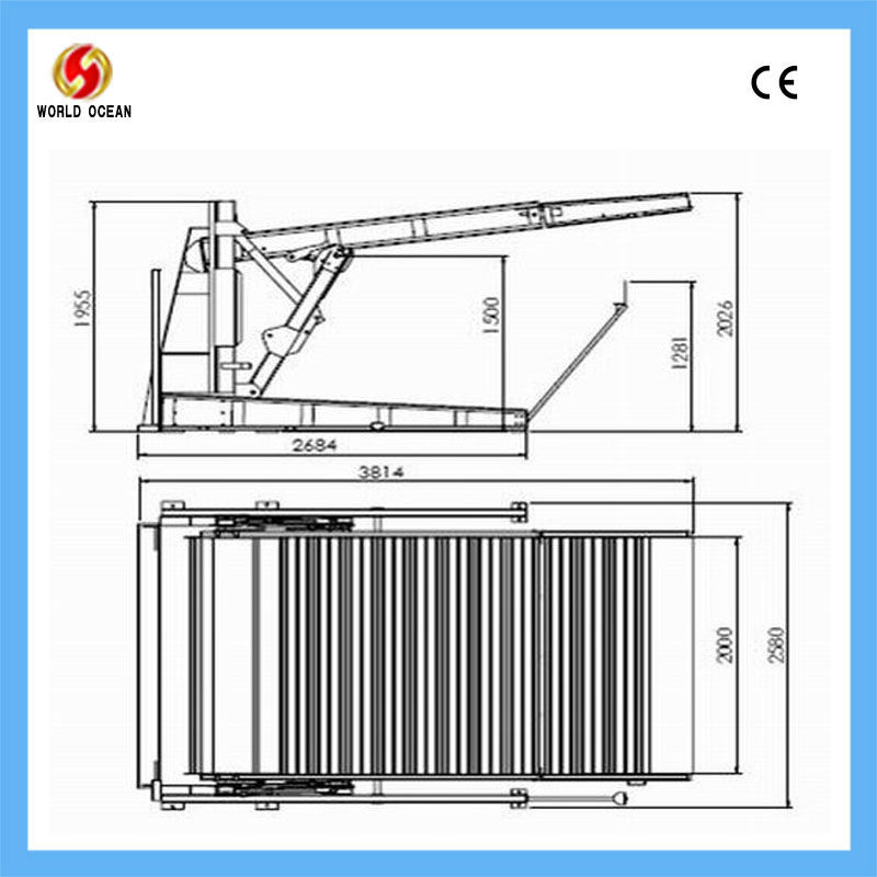 2.7 ton parking tilting lift with CE