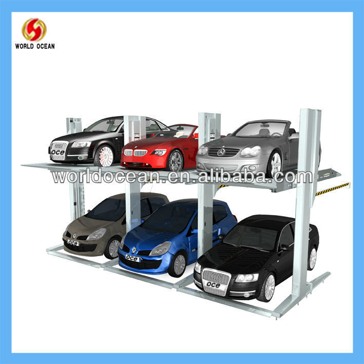 cheap commercial parking equipment 2 levels car parking system price wow8018