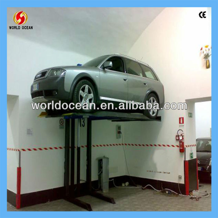 -Type, Pneumatic-hydraulic Single post lift