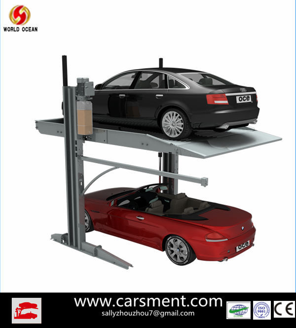 New Product for 2013 Two layersTwo post hydraulic car parking lift for home garage from China vender