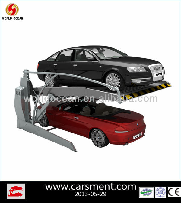 New Product for 2013 Two post double level hydraulic car parking lift for parking lot