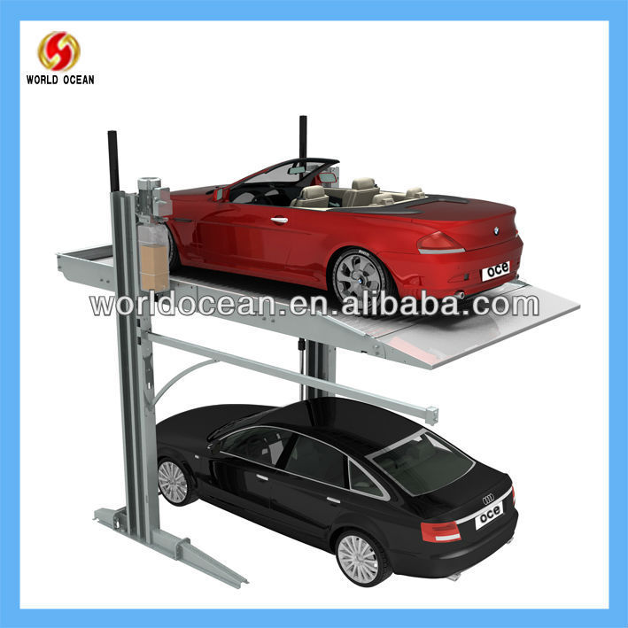 Two post hydraulic car parking lift, parking system
