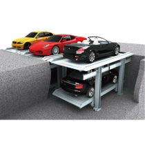 2 layers semi-automatic parking lift with pit