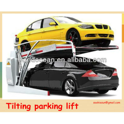 Hydraulic Tilt Car Parking Lift, two Post Parking Lift Garage Car Elevator