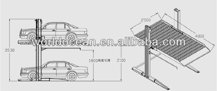 2 post automatic car stacker