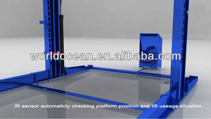 Automated hydraulic 2 floors parking lift with CE approval
