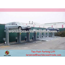 Automated two post car paking lift