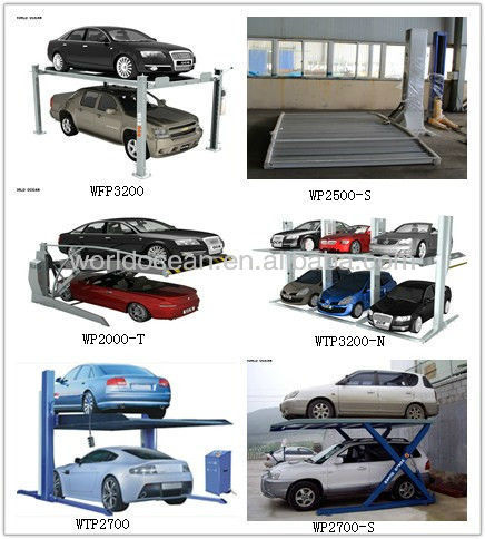4 post parking 2 cars stacker lift