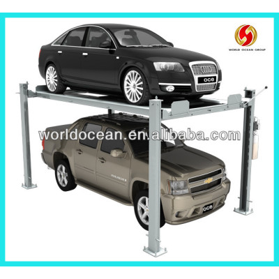 Four post home garage parking lift for car wash