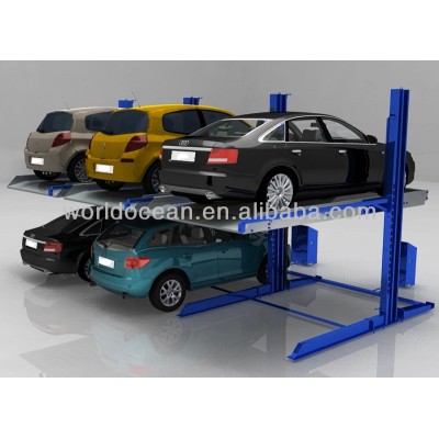 Automated car parking stacker for 2 cars