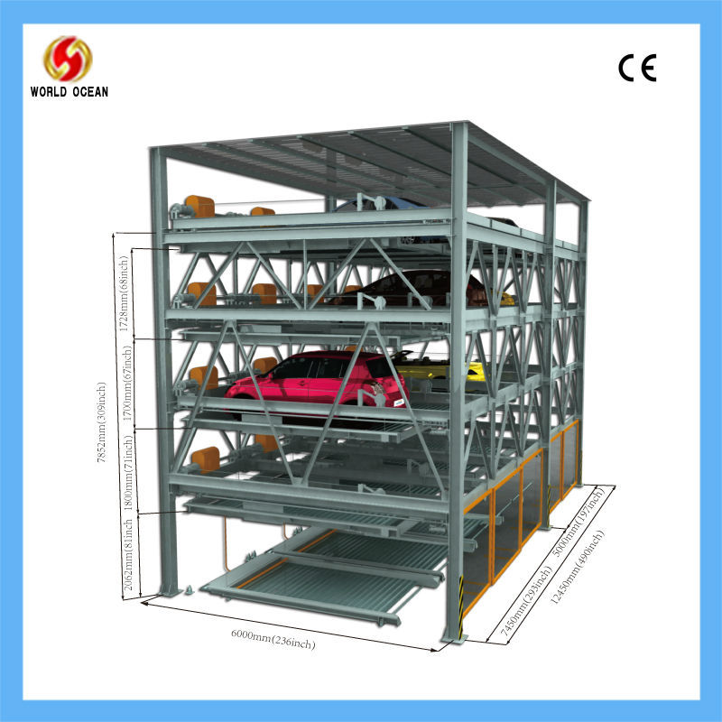 WOWpsh Stacking five layers Car Lift Parking System