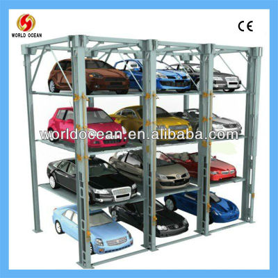 Vertical stacker parking system for store