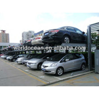 Two Post Two Layer simple parking system used in household or office building parking lot