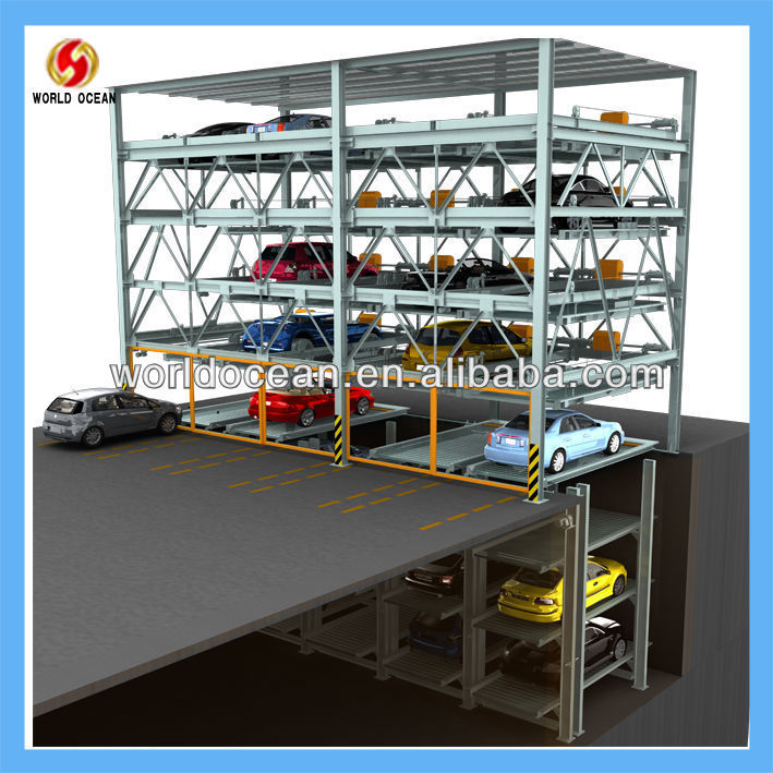 Vertical-horizontal automatic car parking system / parking ticket machine 2000kgs capacity
