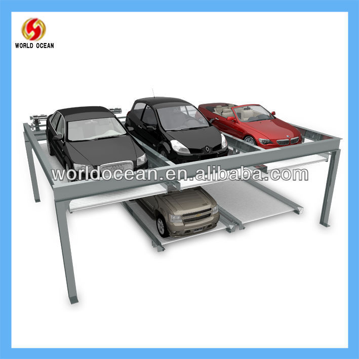 Simple lifting parking equipment/car lift parking 2 cars;automotive lift/Stacking Four Post Car Lift Parking System