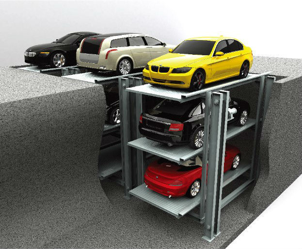 3 Levels Pit Parking Lift underground parking