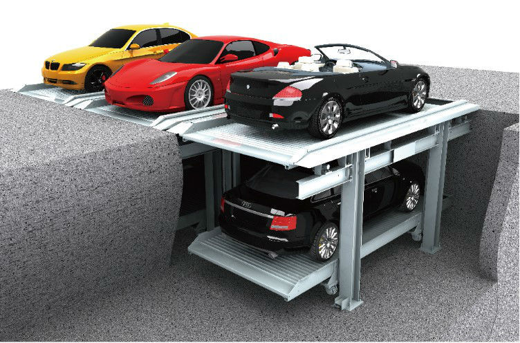 vertical three tier parking system/pit parking system
