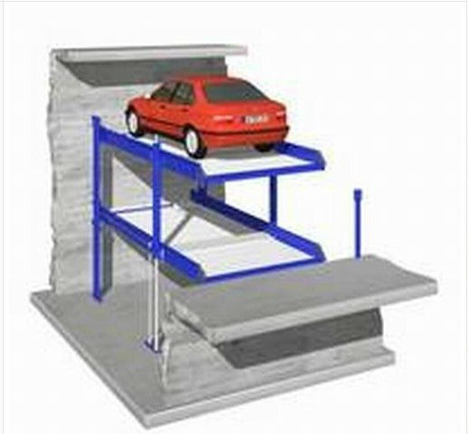 Pit type underground parking lift for home use