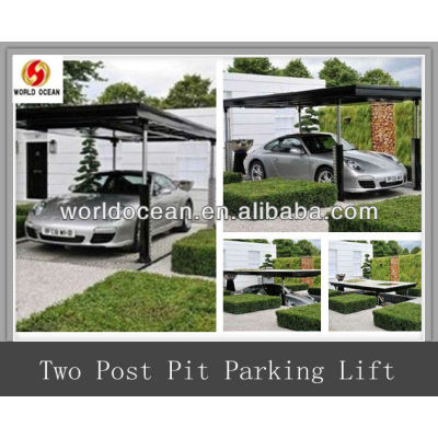 Two post pit parking system