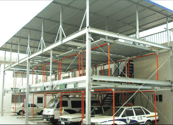 Three levels stack parking system