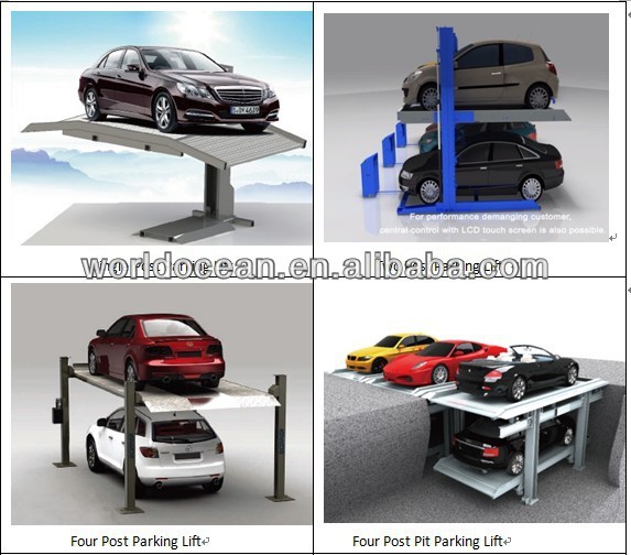 Two levels inground parking system