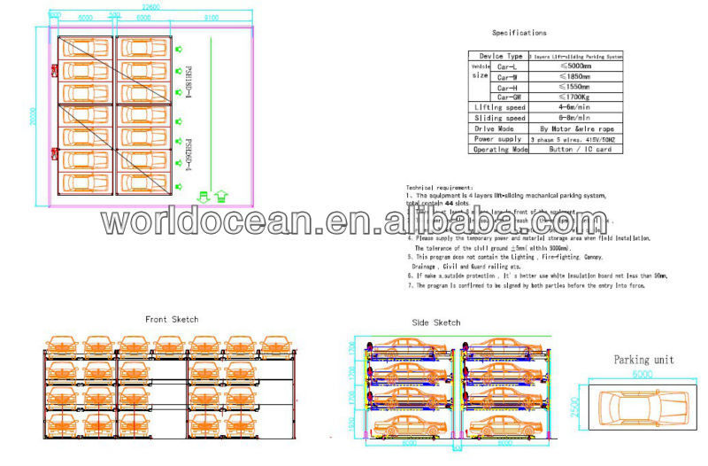 Auto hotsale multilevel car parking solution with newest designment